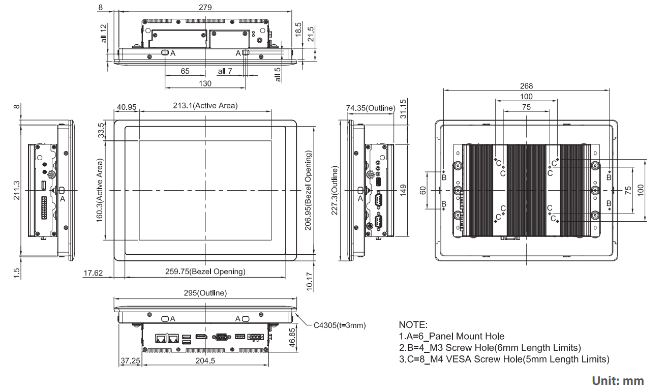 PPC CV-110R-R10/P1301-X7425E-R10 Dim 2