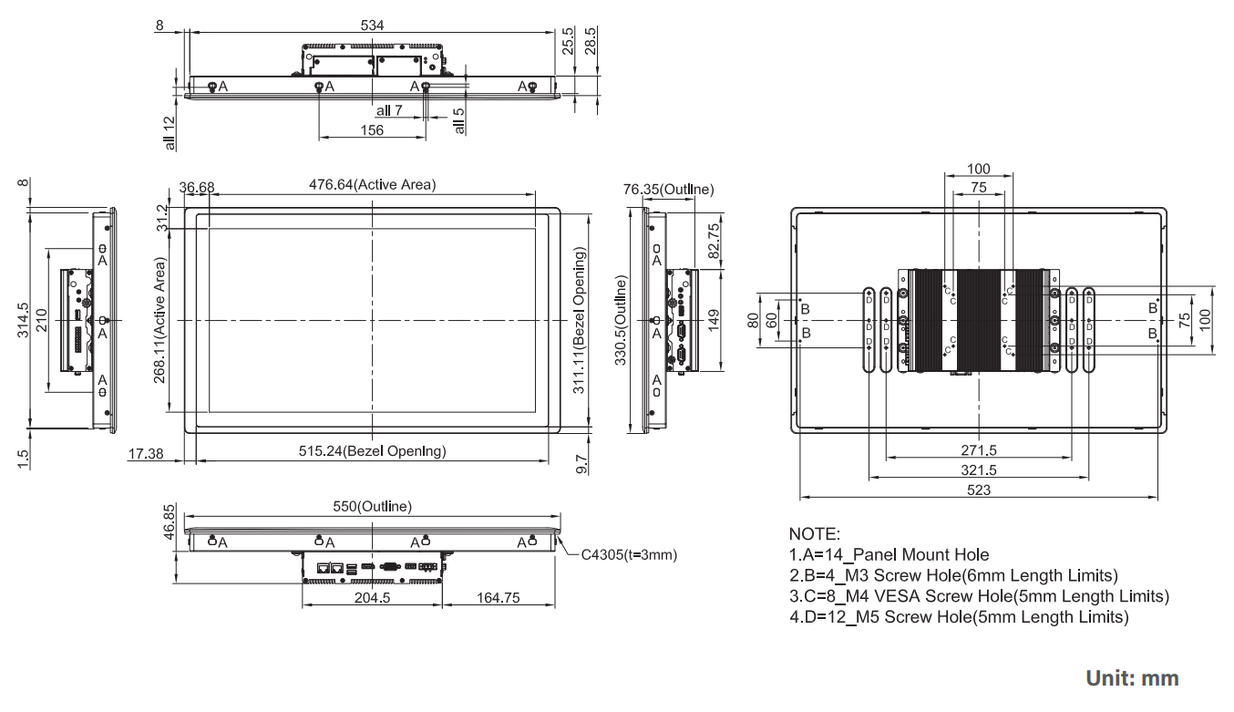 PPC CV-W121C-R11/P1301-N97-R10 Dim 2