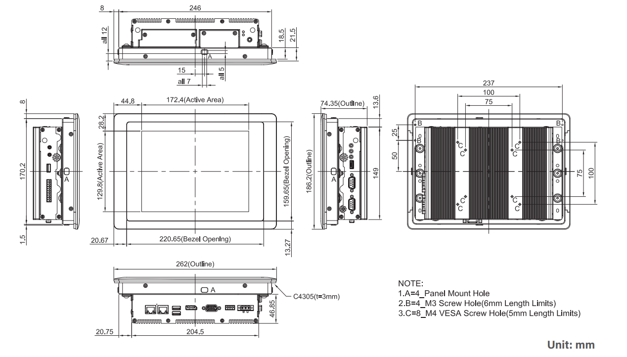 PPC CS-108C-R10/P1301-N97-R10 Dim 2 PPC CS-108C-R10/P1301-N97-R10 Dim 2