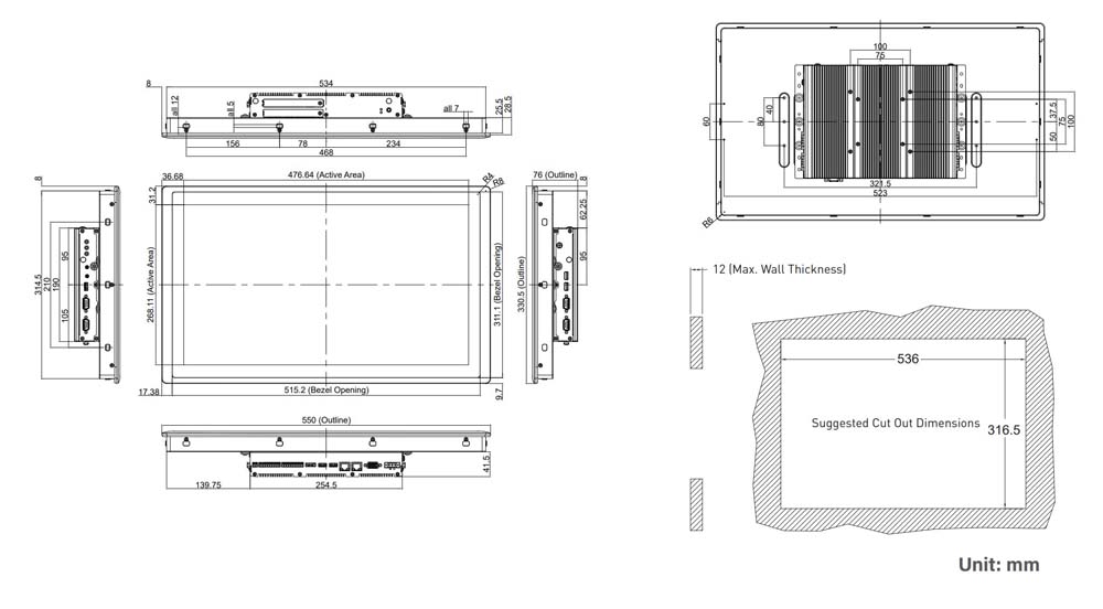 PPC CV-W121C-R11/P2102-i5-R10 Skizze 2 PPC CV-W121C-R11/P2102-i5-R10 Skizze 2
