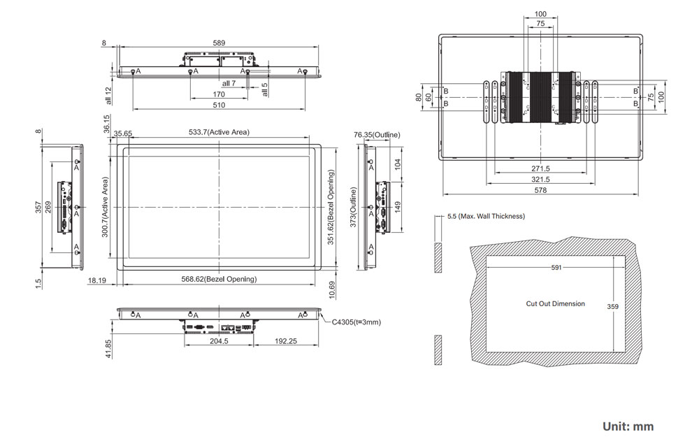 CS-W124C-R10/P1201-X6211E-R10 Panel PC 4 CS-W124C-R10/P1201-X6211E-R10 Panel PC 4
