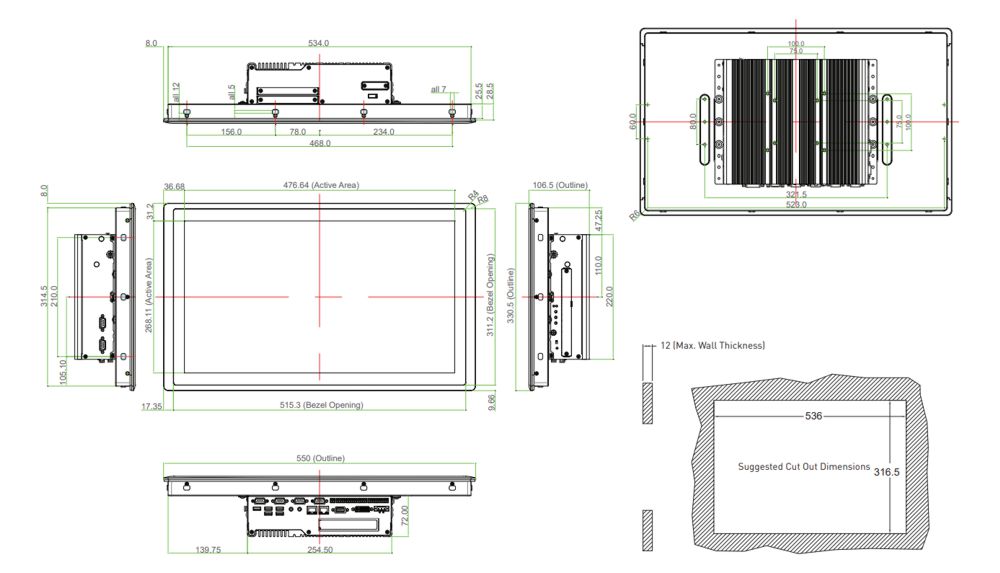 PC Modul CS-W121C-R10/P2002E-i3-PI-R10 PC Modul CS-W121C-R10/P2002E-i3-PI-R10