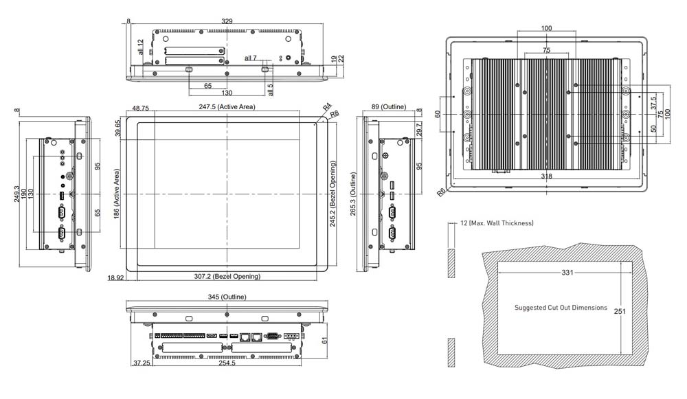 PPC CV-112HC-R11/P2102E-i5-R10 Skizze 2 PPC CV-112HC-R11/P2102E-i5-R10 Skizze 2