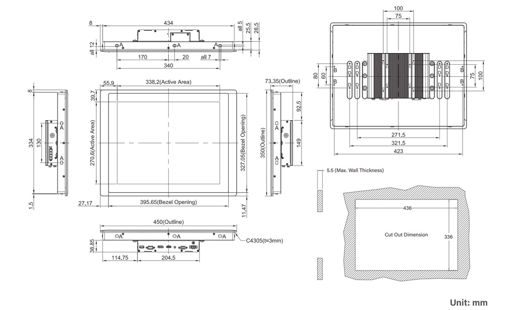 CV-117R-R10/M1101-R10 Industriemonitor 5 CV-117R-R10/M1101-R10 Industriemonitor 5