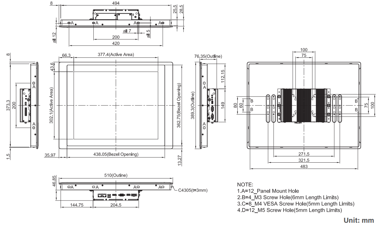 PPC CS-119C-R11/P1301-X7425E-R10 Dim 2 PPC CS-119C-R11/P1301-X7425E-R10 Dim 2