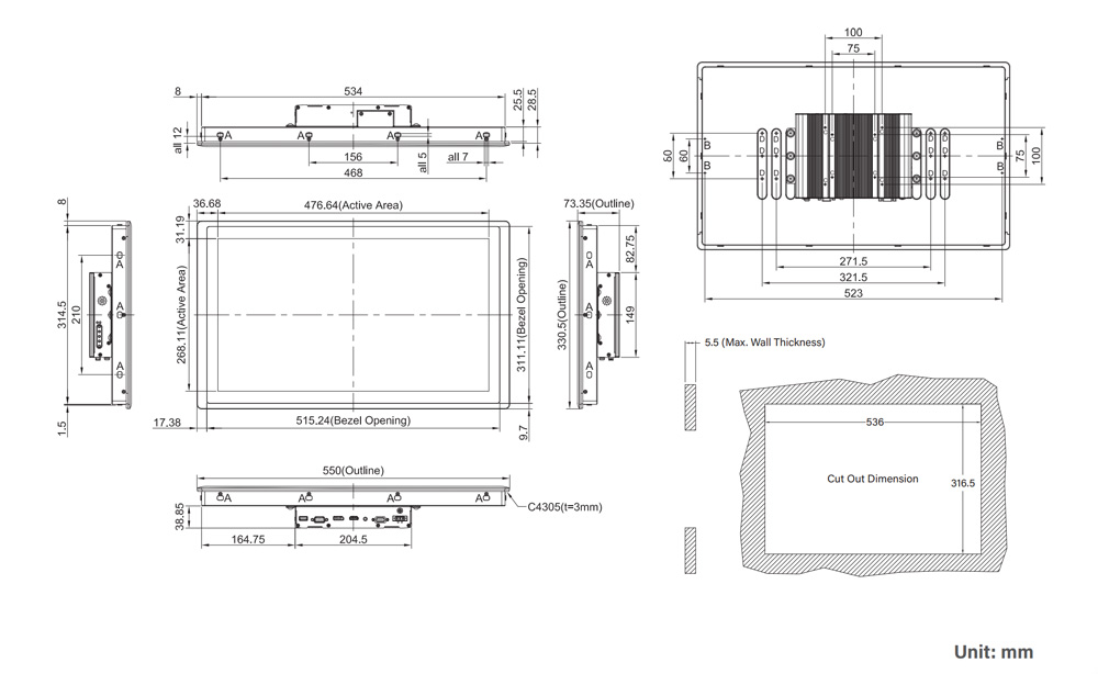 CV-W121G-R10/M1101-R10 Industriemonitor5 CV-W121G-R10/M1101-R10 Industriemonitor5