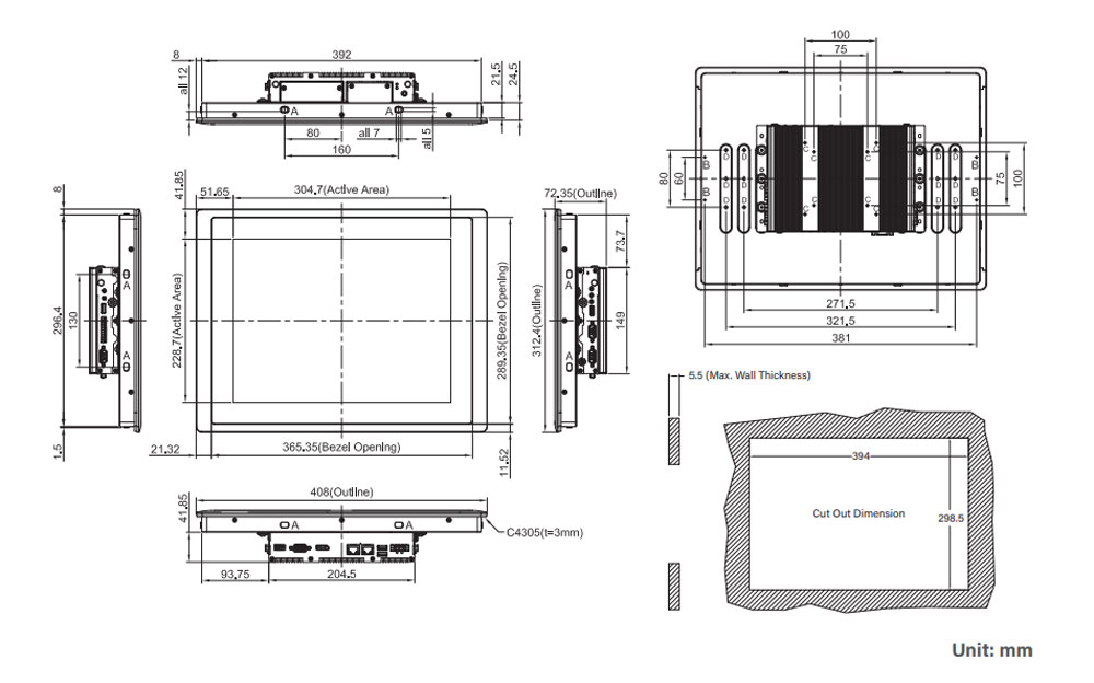 CS-115C-R11/P1201-X6211E-R10 Panel PC 4 CS-115C-R11/P1201-X6211E-R10 Panel PC 4
