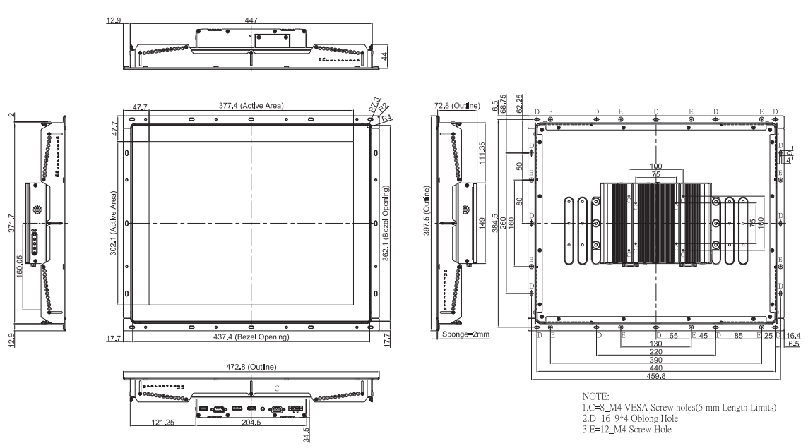 CO-119C-R10/M1101-R10 Industriemonitor 6 CO-119C-R10/M1101-R10 Industriemonitor 6