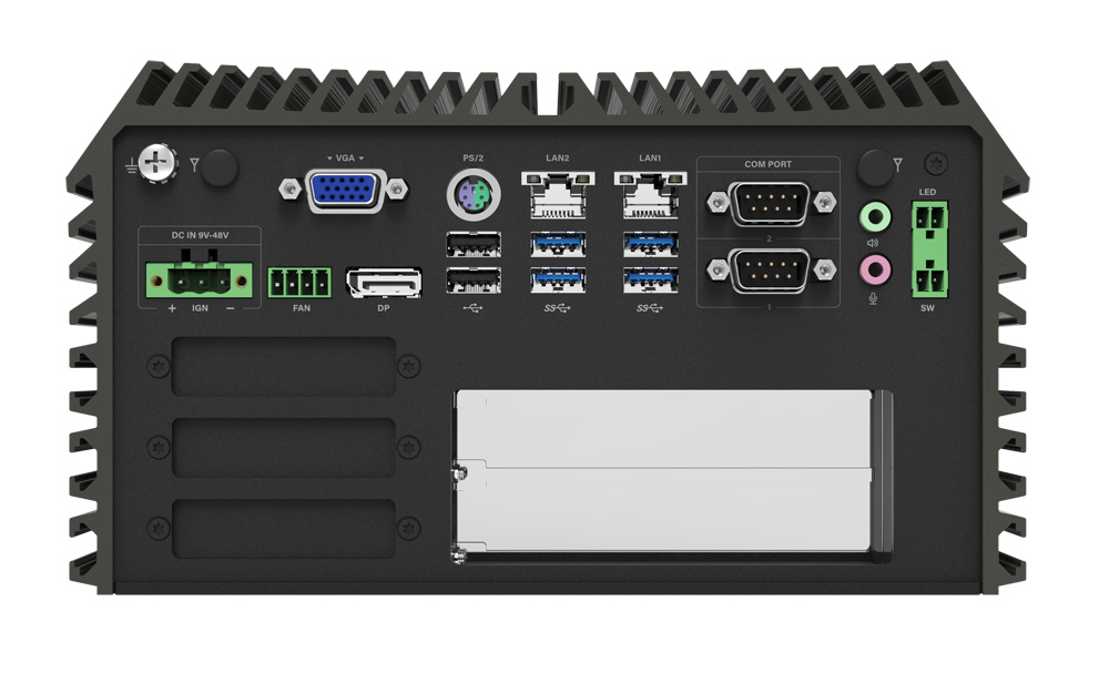 DS-1402-R10 Embedded PC Rückseite DS-1402-R10 Embedded PC Rückseite